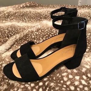 Black Ankle Strap Heels